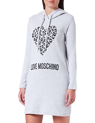 Love Moschino Sukienka damska, Melange Light Gray, 46