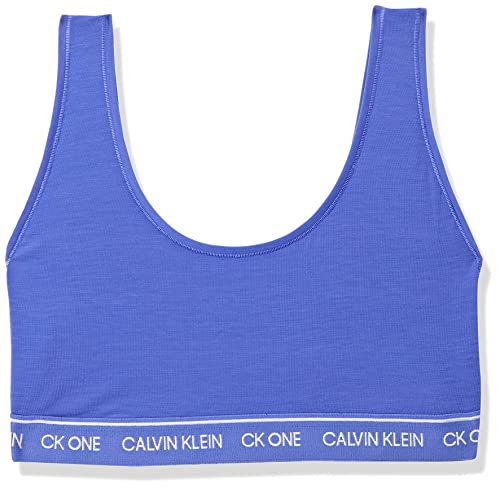 Calvin Klein - Biustonosz damski - Braletka bez podszewki - Komfort na co dzień - Wciągany - Biustonosz damski - Bielizna dla kobiet - Niebieski irys - M, Niebieska irysa, M