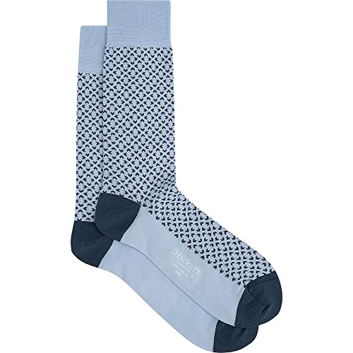 Hackett London Skarpety męskie Geo Foulard Sck, jasnoszary, L