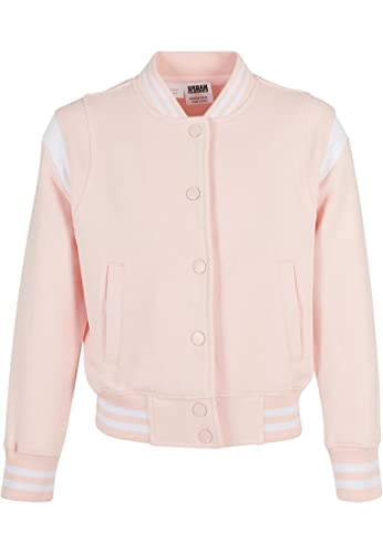 Urban Classics Dziewczęca kurtka dresowa College, pink/white (różowy/biały), 146/152 cm