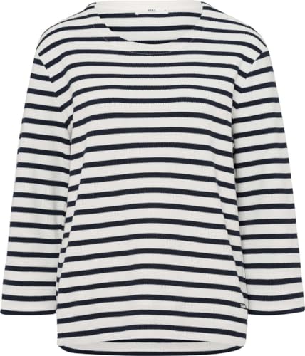 BRAX Damska bluza w stylu Bonnie Cotton Structure Striped, morski, 46