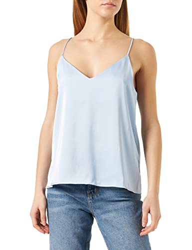 Vila Damski Vienna Ravenna V-Neck Singlet/KA Top, Kentucky Blue, 38, Kentucky Blue, 38