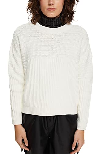 ESPRIT Damski sweter 122EE1I312, 110/OFF biały, L