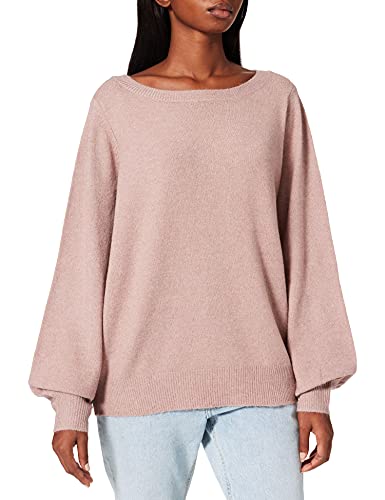 VERO MODA Damski sweter VmBrilliant Ls Boatneck Blouse Ga Noos, Wororose/Szczegóły: melanż, XS