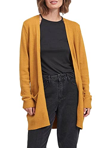 Vila Kobiety Viril Open L/s Knit Cardigan - Noos Kardigan, Chai Tea, S