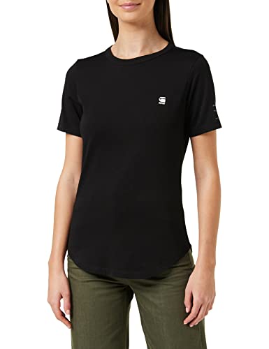 G-STAR RAW Damska koszulka Mysid Optic Slim C, Schwarz (Dk Black C506-6484), XXS