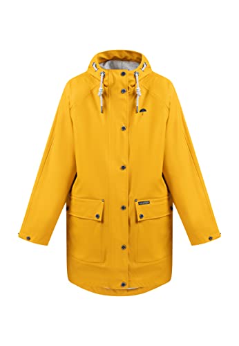 Schmuddelwedda Damski płaszcz przeciwdeszczowy oversize 34323370, W22_musztardowy, XS-S