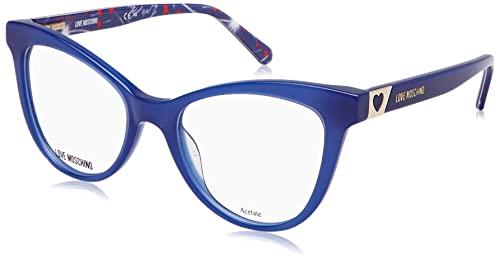 MOSCHINO LOVE MOL576 Okulary, Niebieski, 51 damskie, Blue