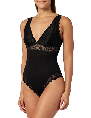 Emporio Armani Damska koszulka z koronką, czarny, XL