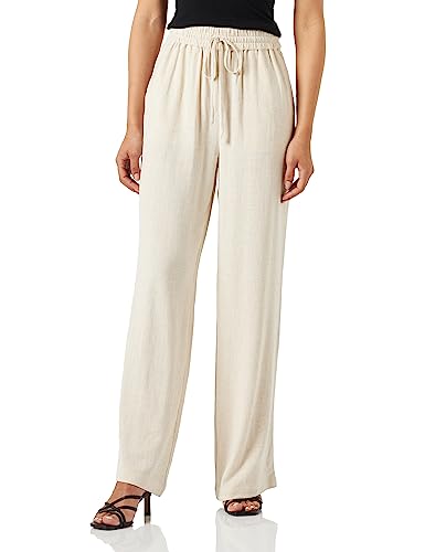 Bestseller A/S Damskie spodnie Slfviva-gulia Hw Long Linen Pant Noos, Sandshell, 38