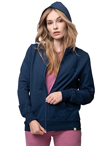 greenjama Damska bluza z kapturem o miękkiej jakości Sweat, z certyfikatem GOTS, Ultramaryna, 44