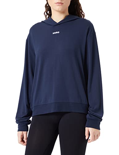 HUGO Damska bluza z kapturem Shuffle_LOUNGEW, Dark Blue405, L