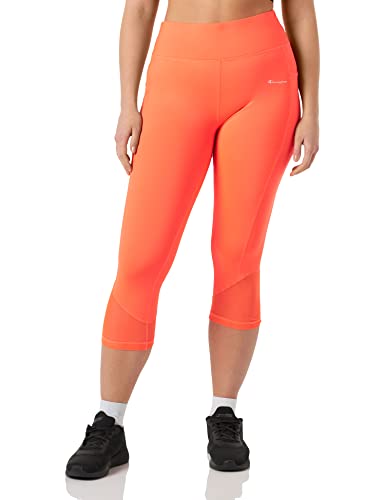 Champion Damskie sportowe C-tech szybkoschnące legginsy capri z wysokim stanem, truskawkowa róża, XS