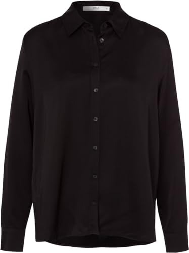 BRAX Damska bluzka w stylu Vic Shiny Viscose, czarny, 46