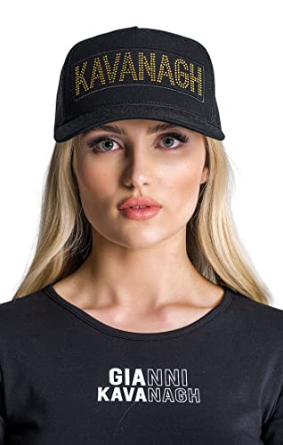 Gianni Kavanagh Damska czarna czapka Kavanagh Studs Cappe, jeden rozmiar, czarny, jeden rozmiar
