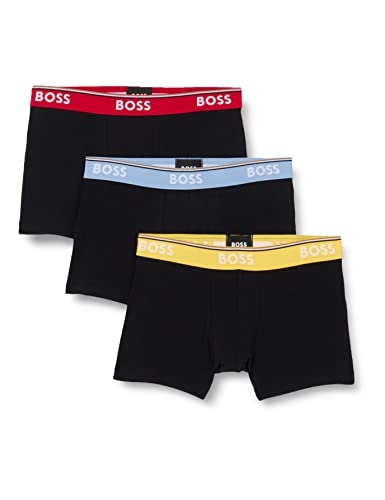 BOSS Męskie Trunk 3P Power Zestaw trzech krótkich bawełnianych bokserów z logo, Open Miscellaneous979, XS