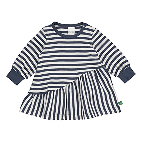 Fred's World by Green Cotton Dziewczęca sukienka w paski, Midnight, 56 cm