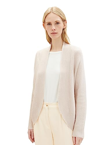 TOM TAILOR Damski kardigan Basic Cardigan z dzianiny, 32398-Clouds Grey Melange, XL