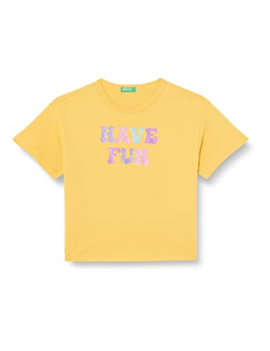 United Colors of Benetton Koszulka dziewczęca 3096c10av, żółty słonecznik 315, 140 cm, Żółty słonecznik 315, 140