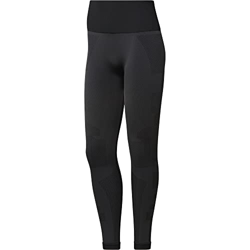 adidas Damskie legginsy z dzianiny KK, Carbon/czarny, S