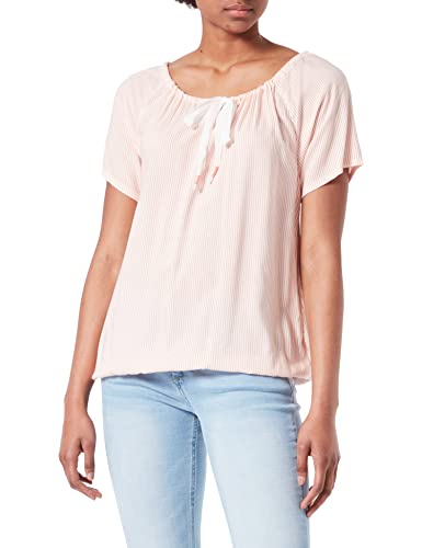 Timezone Bluzka damska w paski z krótkim rękawem Tunic, Pionowy pasek melon, XS