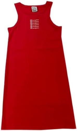 Champion Dziewczęce Legacy American Classics-mała sukienka z powtarzaniem logo, czerwona, 13-14 lat