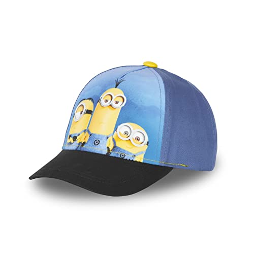 les minions MNO6 Czapka baseballowa, czarny/niebieski, 52 chłopięca, Czarny/Niebieski