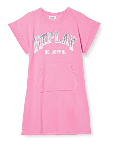 Replay Dziewczęca sukienka typu playwear, 069 Fuxia, 10 Lata