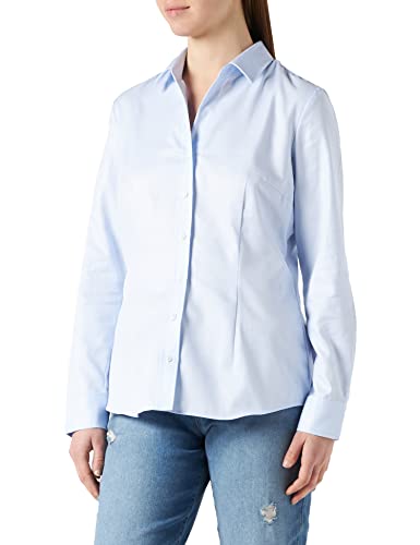 Seidensticker Damska bluzka koszulowa slim fit, niebieski, 32