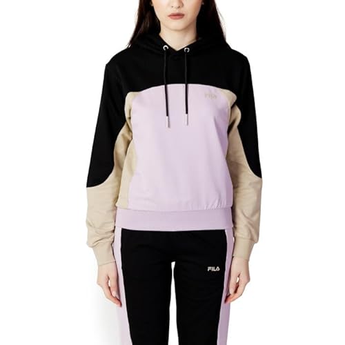 FILA Damska bluza z kapturem BISIGNANO Fair Orchid-Black-Fields of Rye, XS, Fair Orchid-black-fields Of Rye, XS