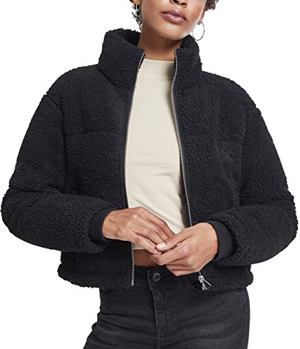 Urban Classics Damska kurtka puchowa Boxy Sherpa, Czarny (czarny 0007), XS