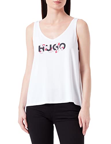 HUGO Damska kamizelka kwiatowa, biała100, XL