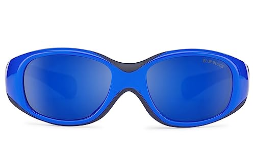 NANO Kooki Okulary Unisex dla dzieci, Niebieski/Granatowy, 44/17