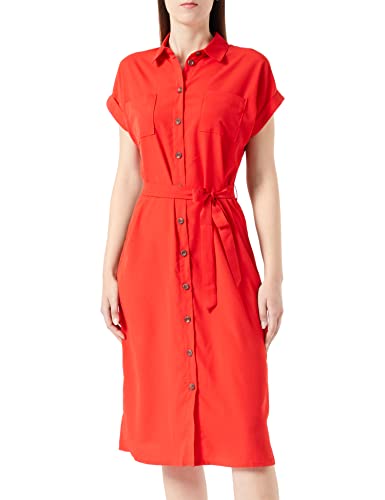 Bestseller A/S Damska ONLHANNOVER S/S Shirt Dress NOOS WVN sukienka, High Risk Red, 34, czerwony (high risk red), 34