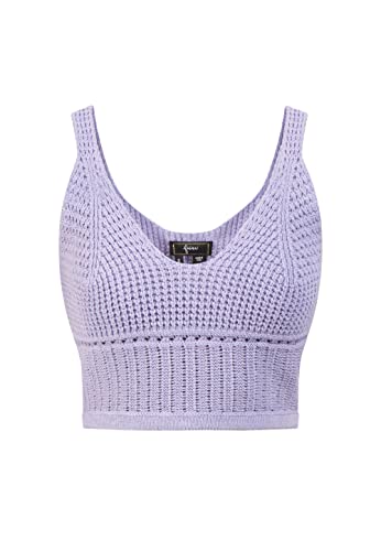 faina Damski tank top z dzianiny 11026969, liliowy, L, bez, L