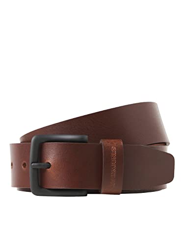 Bestseller A/S Męski pasek JACROMA Leather Belt NOOS, brązowy Stone, 105, brązowy kamień