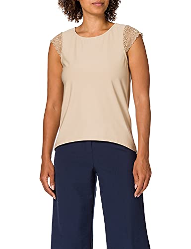 VERO MODA Vmmilla Cap Sleeve Lace Top JRS Ga T-Shirt damski, Nomad, L
