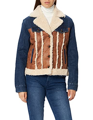 Desigual Damska kurtka jeansowa Chaq_Daniela, Brązowy, 40