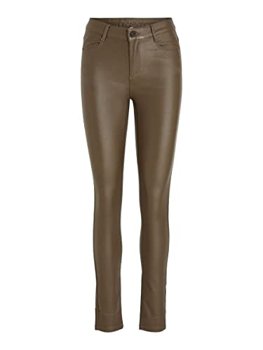Vila Damskie spodnie Vicommit Coated Rwsk New Pant-noos, Crocodile, L