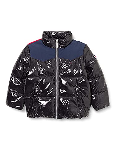Tommy Hilfiger Shiny Yoke kurtka dziewczęca, czarny, 12