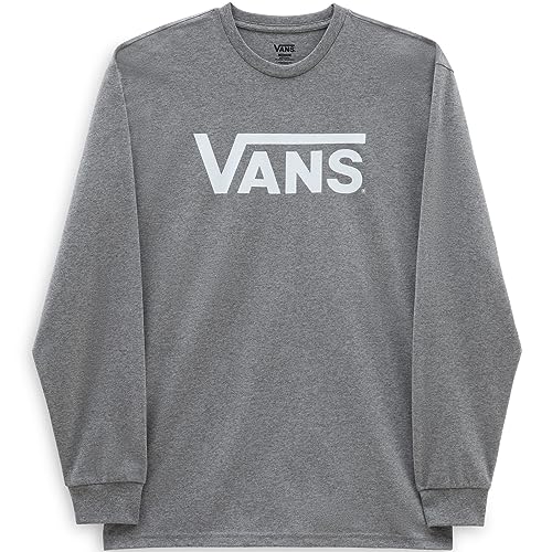 Vans Męska koszulka z długim rękawem Vans Classic Ls, szara (Athotic Heather/Poseidon), L, Szary wrzosowo-biały, XXL