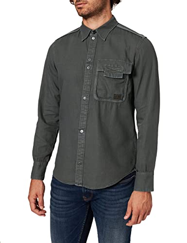 G-STAR RAW Męska koszula Bound Pocket Slim, Szary (Graphite Gd D20166-7647-c634), S