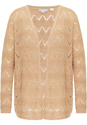 ocy Kardigan damski 82733517, szarobrązowy (taupe), M/L, szarobrązowy, M-L
