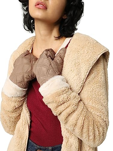 ONLY Women's ONLJENNI Life Quilt Winter Mittens Acc Rękawiczki jednopalcowe, wielbłądze, jeden rozmiar, piaskowy, Rozmiar Uniwersalny