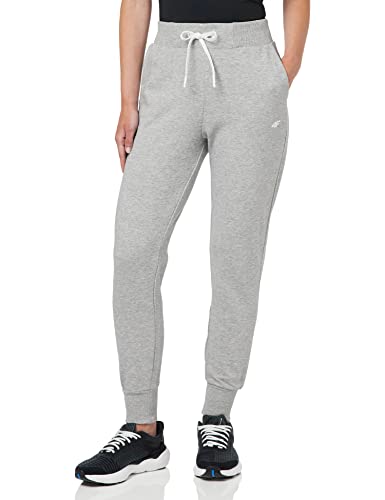 4F Damskie spodnie Spdd350, szare (Cold Light Grey Melange), S, szary (Cold Light Grey Melange), S