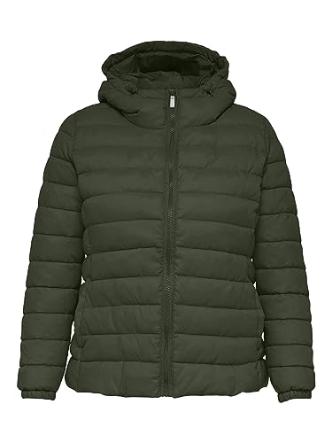 ONLY CARMAKOMA CARTAHOE kurtka damska z kapturem OTW NOOS pikowana kurtka, Forest Night, S-42/44, FOREST NIGHT, S