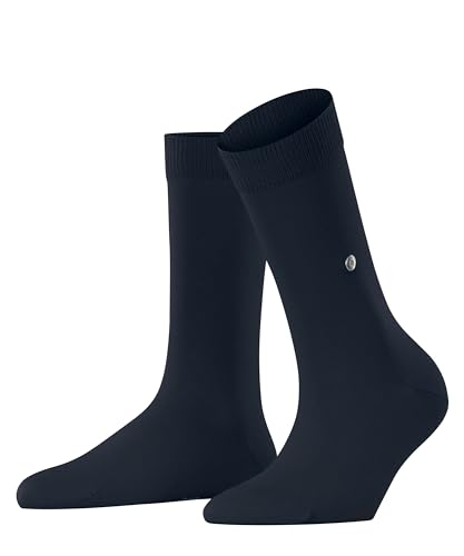 Burlington Kobiety Skarpety Lady W SO Organiczna Bawełna jednokolorowe 1 Para, Niebieski (Marine 6120), 36-41