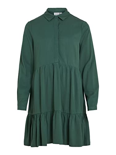 Vila Damska sukienka z długim rękawem, Pineneedle, 34