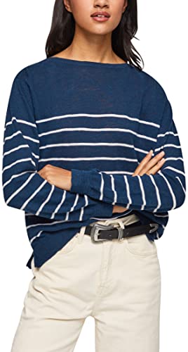 Pepe Jeans Sweter damski Tova, Niebieski (Ocean), XL