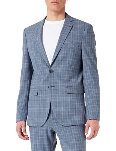 SELECTED HOMME Męska marynarka Slhslim-Liam Greyblu Chk BLZ Flex B Noos, Grey/Checks:blue, 42